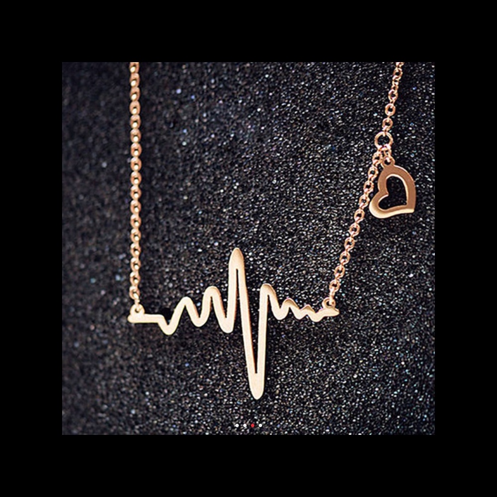 COPY - Heartbeat necklace NIP silver or gold tone